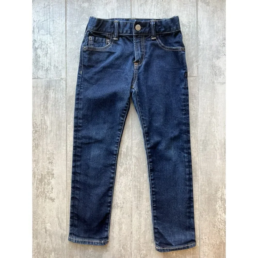 Gap Baby Boy Stretch Denim Jeans Dark Rinsed Wash Indigo 6 Regular Slim Casual